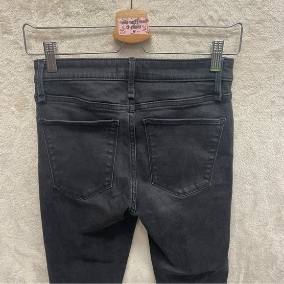 Abercrombie & Fitch high rise super skinny jeans women’s size 26/2 black grunge - Picture 4 of 7